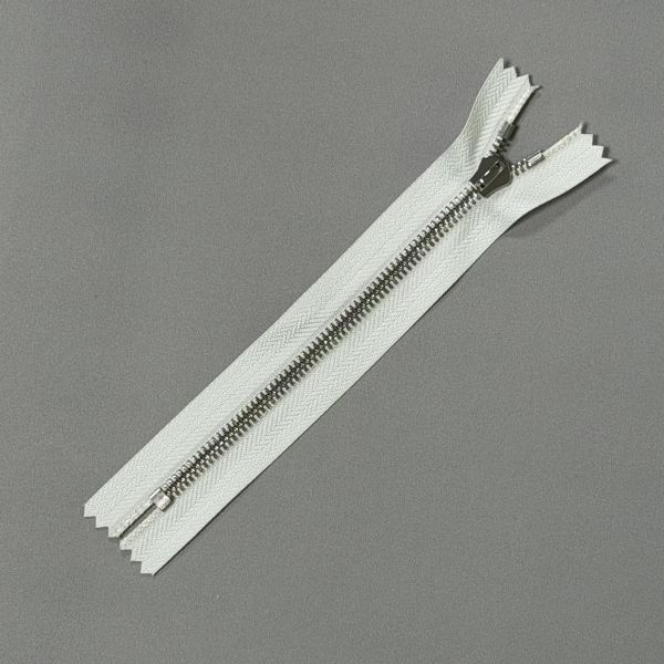 Bright Nickel Rugged Metal Zip #5 Durable Double Pointed Teeth Zipper