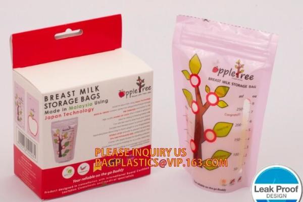 Double Zipper Seal Stand Up Pouch Breast Milk Storage Bags,Stand Up Baby Breast Milk Storage Bag,5 oz breastmilk storage