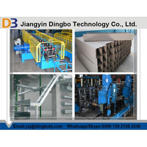 Rollo de la bandeja de cable que forma la máquina de la formación de hoja de acero del molde de la máquina para la escalera del cable