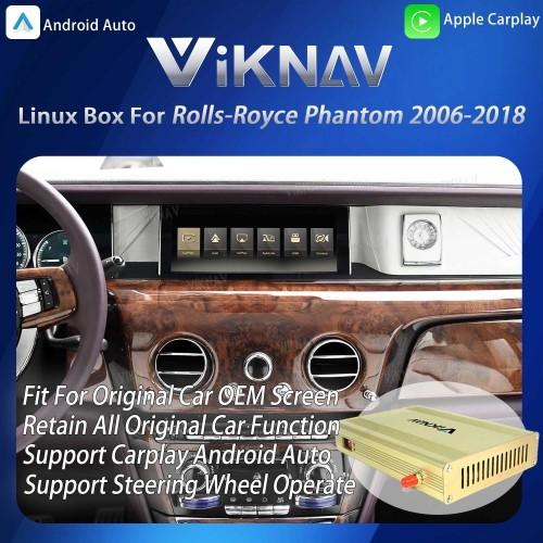 Boîte d'interface Viknav Linux pour Rolls-Royce Phantom 2006-2018 avec CarPlay sans fil