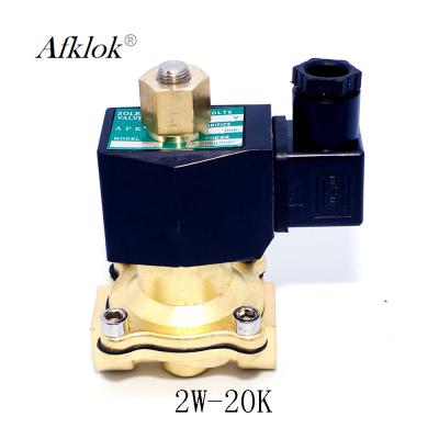 Válvula de solenoide de bronze 110v do gás válvula elétrica da água de 3/4 de polegada normalmente aberta