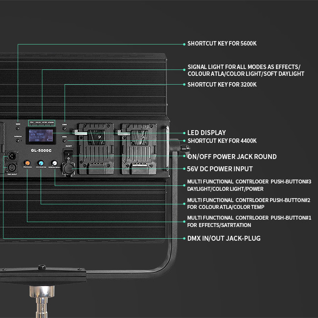 500 Вт 56 В наружные RGB светодиодные фильмовые огни беспроводное управление DMX Rgbw светодиодные сценные огни 50000lm