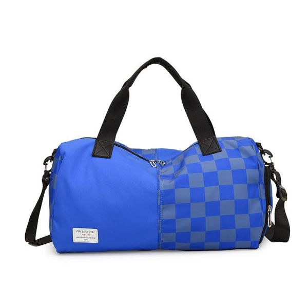 Compact Portable Custom Sports Bags Running Duffel Bag Classical Plaid Print