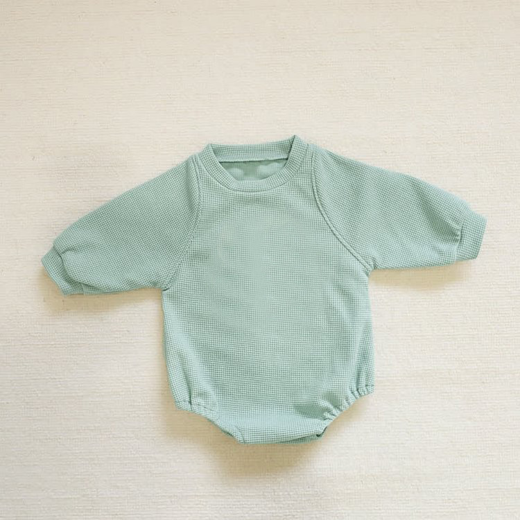 Изготовленный на заказ младенческий хлопок Rompers ткани вафли младенца Sleepwear комбинезона 1 части дома