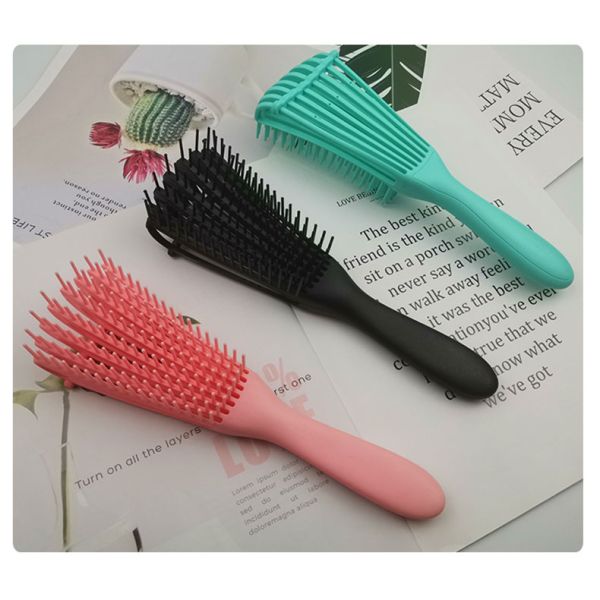 Detangling Hair Brush Curly Bristle Nylon Tooth Adjustable Hair Styling Brush