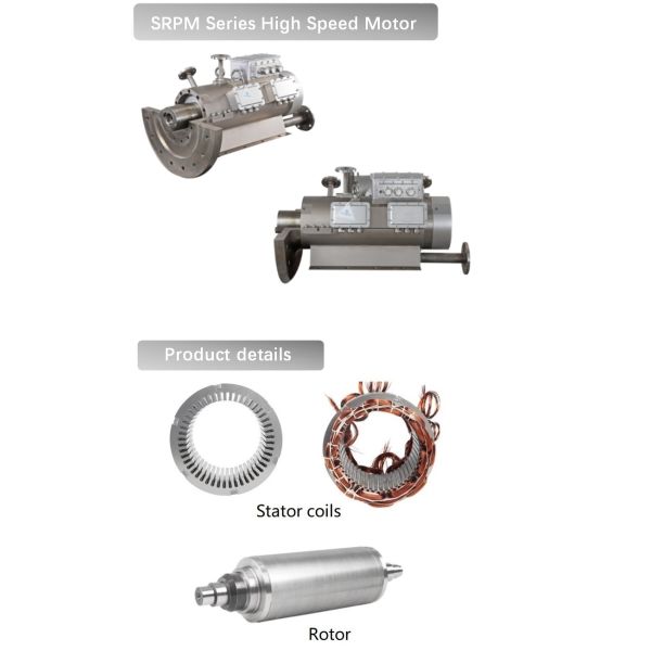 High RPM AC 200KW 15000RPM Centrifugal Compressor Motor