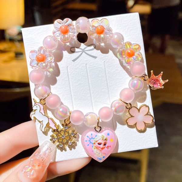Children's Baby Cute Cartoon Pearl Bracelet Little Girl's Beaded Bracelet