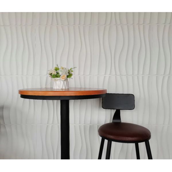 50cm*50cm Light Weight High Strongth 3D PVC Decoration Wall Panel For Cafe Shop Wall