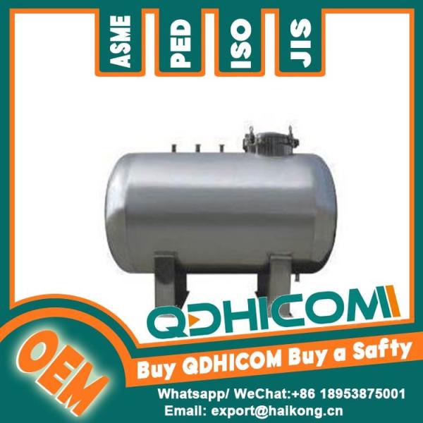 Pressure Management Horizontal Air Receiver Tank Steel Shell Sandblasting 6m3 Capacity