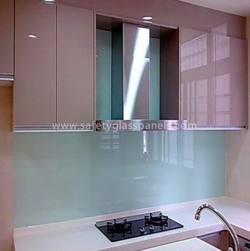 Light Green Digital Silk Screen Printing On Glass , Commercial Glass Doors