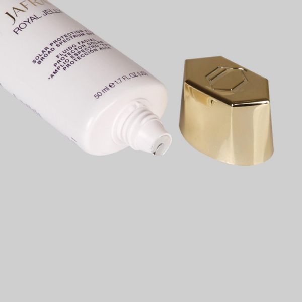 60-120ml D40mm Custom Cosmetic Tubes Plastic Facial BB Cream Tube With Hexagon Electroplate Screw Cap