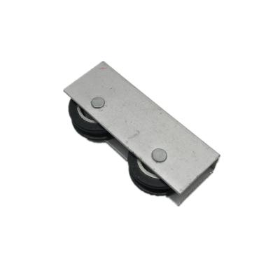 Anodised Aluminium Door Wheel Track Rollers Nylon U Shape Double Pulley