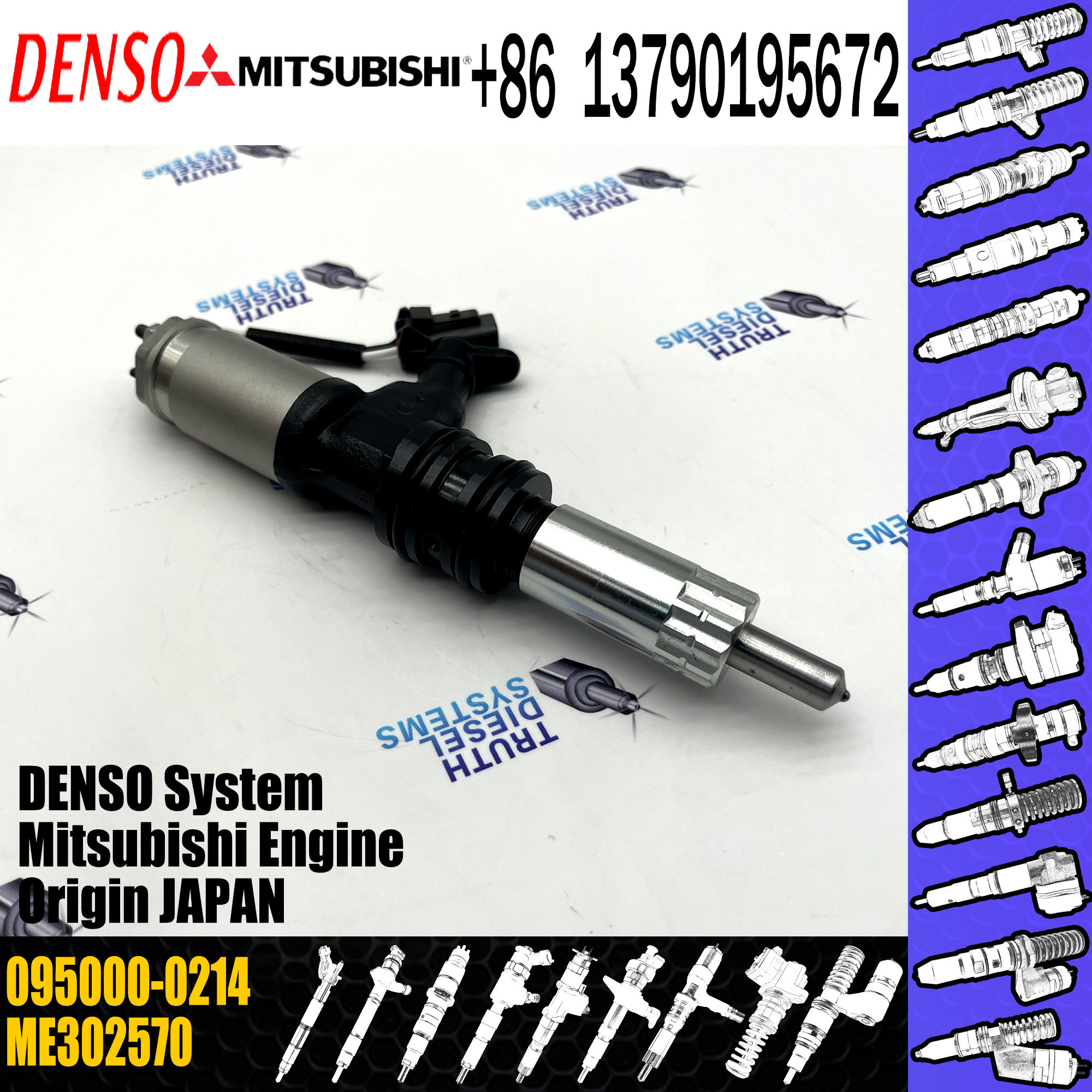 инжектор 095000-0214 095000-0212 095000-0213 для МИЦУБИСИ FH FK FM M60T ME132938 ME302570