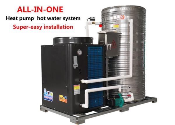Stable Energy Efficient Heat Pump Water Heater R407C / R410A Refrigerant