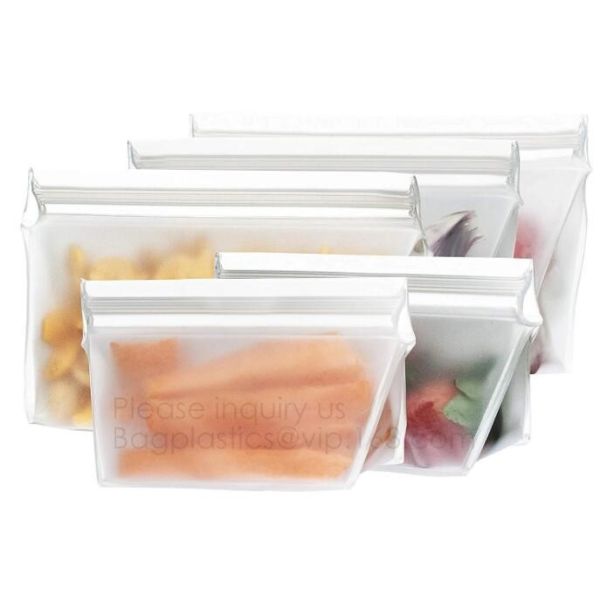 Reusable Silicone Food Storage Bag Washable Silicone Fresh Bag for Fruits Vegetables Meat Preservation bagplastics bagea
