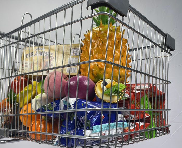 Австралийский тип тележка вагонетки бакалеи вагонетки 125L покупок супермаркета с колесами PU