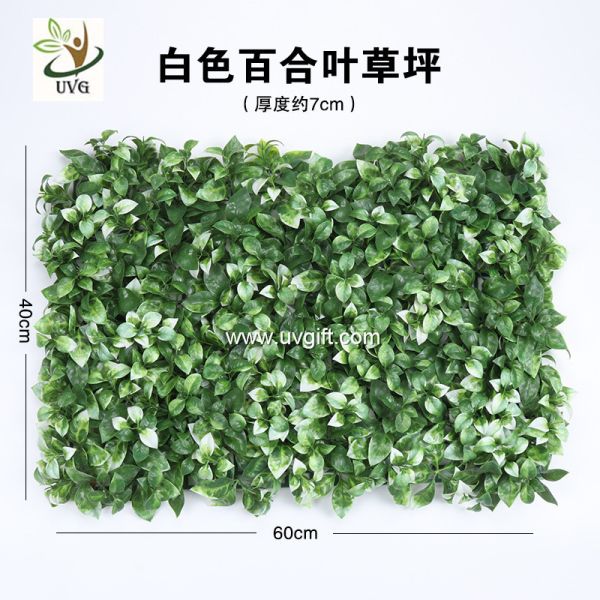 UVG indoor landscaping garden synthetic grass with plastic leaves for christmas decoration GRS27