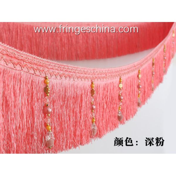 Handmade fashionable chain beads lace tassels fringes for curtain/sofa/pillow/stage decoration