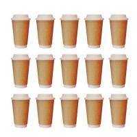 Wholesale of disposable coffee paper cups customized printing of logos double-layer paper cups