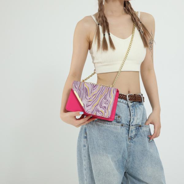 Bag women's new fashion small square bag wholesale niche simple retro quicksand everything single shoulder crossbody cha
