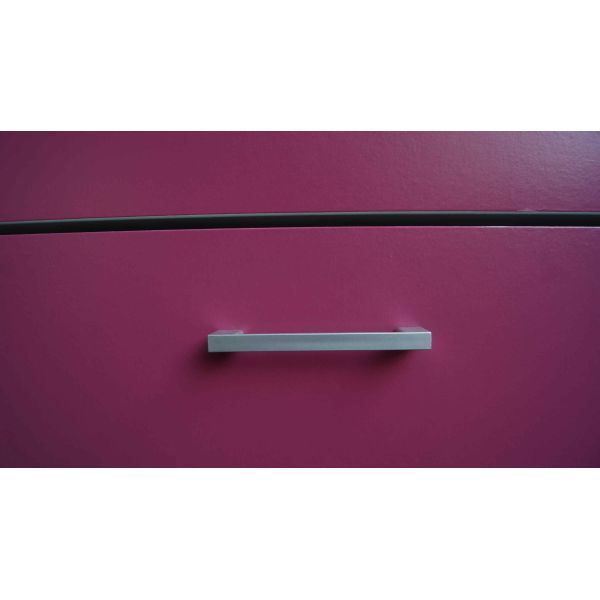 Rose Red Wooden Home Shoe Cabinet 3 Tier Flip Drawers With PVC Handle