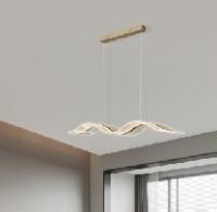 Add Large Nordic Modern Luxury Long Strip Waveform Acrylic Lamp Bar Hotel Home Decoration Chandelier Hanging Lamp