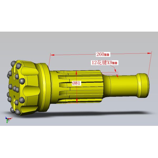 Mission50 Series DTH Hammer Bit , 140mm - 165mm Down The Hole Drilling Tools 