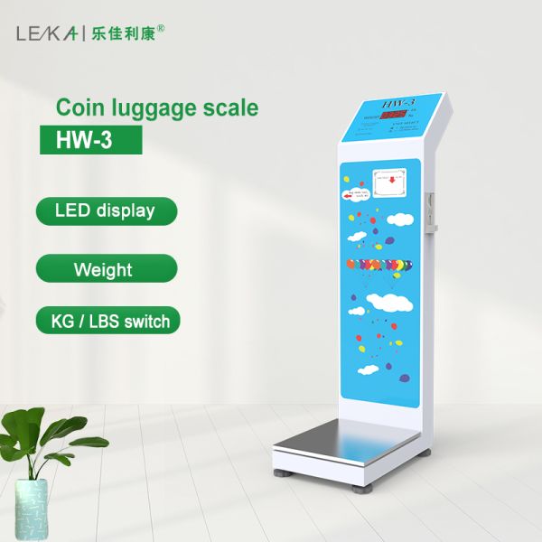 Suitcase Luggage Weight Coin Operated Human Weight Scale 34*50*123cm Size and Weight