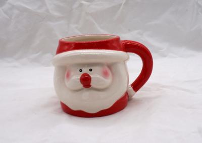 Holiday Christmas Ceramic Santa Face Mugs , 3D Strong Dolomite Coffee Mug