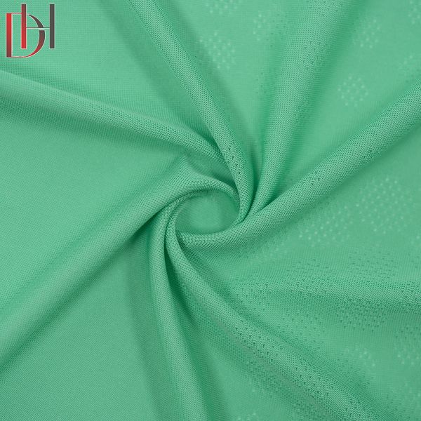 Garment Breathable Knitted Fabric 100% Polyester Textile Jacquard Clothing Fabric