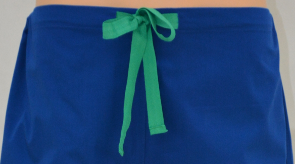 Blue Protective Work Clothing Scrub Suit For Men Reversible Short Sleeve Top Long Pants