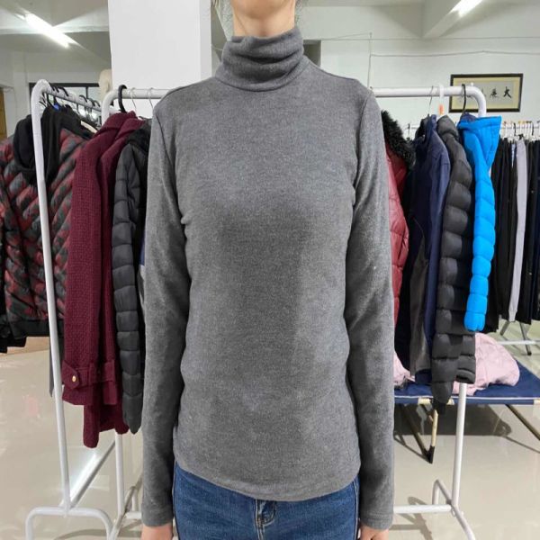 Ladies High Neck Pullover Keep Warm Fashion And Casual Cheap Price Clothes