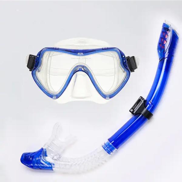 High Quality Adult Snorkel Diving Scuba Set With Anti-Fog Coated Glass Purge Valve And Anti-Splash Silicon Mouth Piece