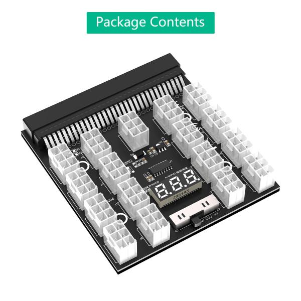 Upgrade Version ATX 17x 6Pin Power Supply Breakout Board Adapter Converter 12V for Ethereum Bitcoin Mining