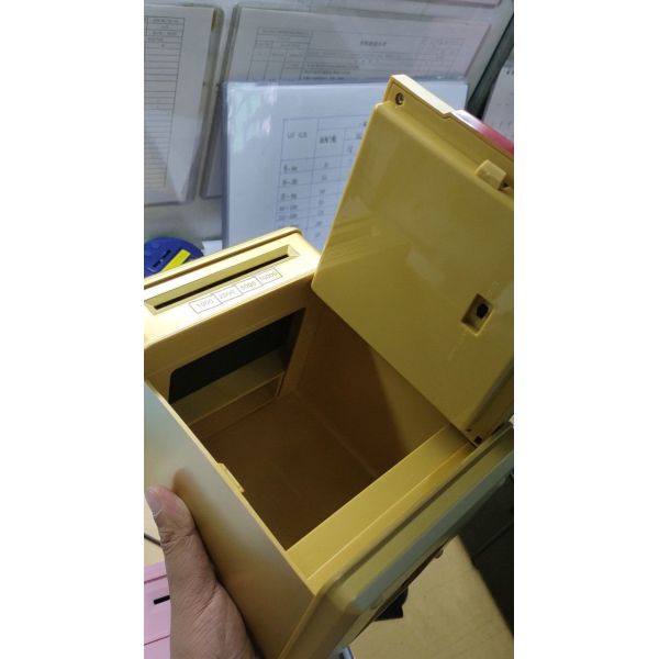 15x15x20cm Password Lock Piggy Bank ABS material golden blue color