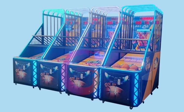 Customized Full Size Kids Coin Operated Basketball Game Electronic Basketball Arcade Machine