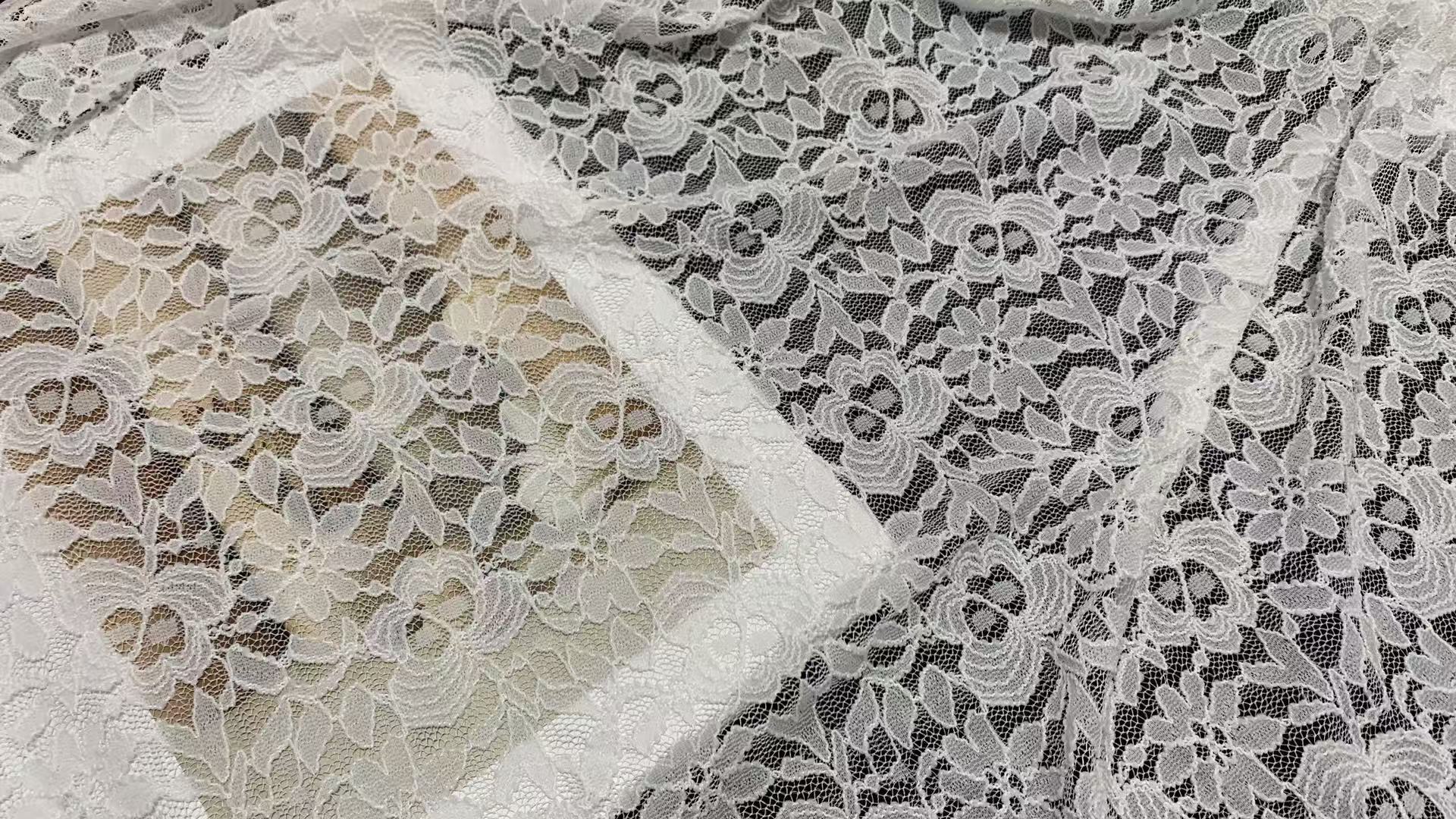 Luxury Large Floral Lace Fabric with Soft Skin-friendly Breathable Lightweight for Evening Gowns and Dresses