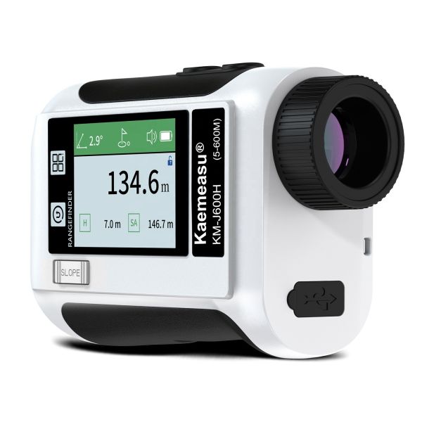 Deportes al aire libre Caza 600m Pantalla LCD Golf Laser Telescopio de alcance con transmisión de datos IP54 Polvo y salpicaduras de agua
