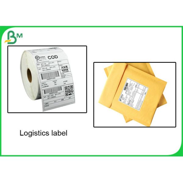 35Inch 47Inch Roll 65GSM 70GSM 80GSM White Thermal Paper Roll For Logistics label