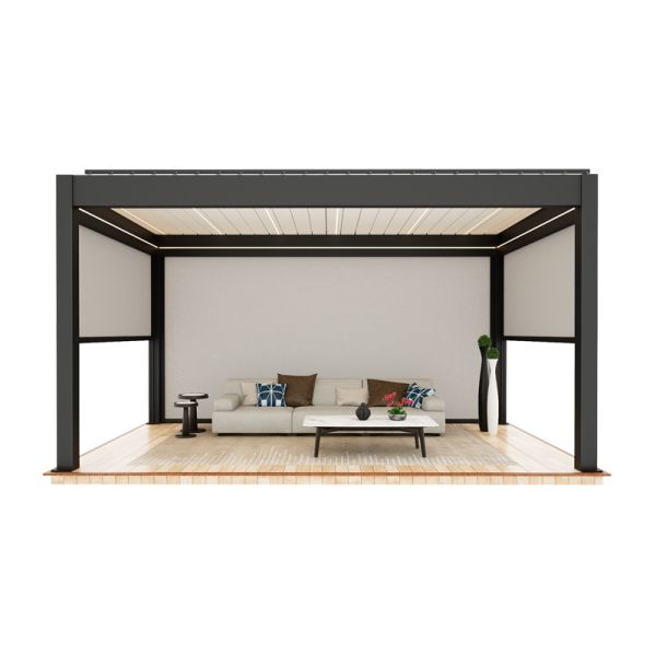 Aluminum outdoor pavilion to create a comfortable outdoor life