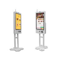Quiosque de auto-pagamento branco de 32 polegadas para restaurante / fast food