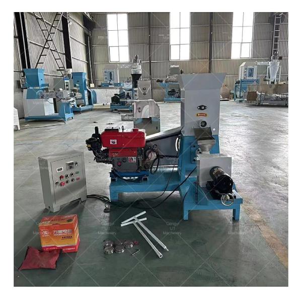 Máquinas UT 100-150 Kg por hora Motor diesel Extrusor de pellets flutuantes para alimentação de peixes fabricado