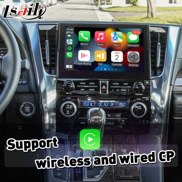 Lsailt Wireless Android Auto Carplay Interface for 2019 -2023 Toyota Alphard Vellfire JBL High Version