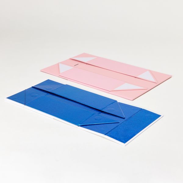 Reusable Paper Folding Packaging Box With Coloured Ribbon Space Saving