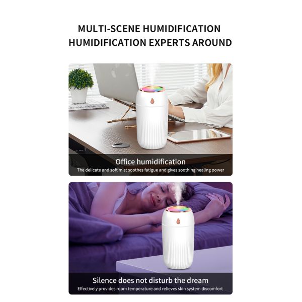 Tabletop Household USB Powered Ultrasonic Humidifier Whole House 420ml Capacity