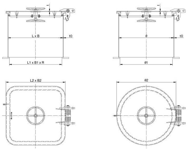 Люкового закрытия действия CB/T 3728 c оборудовать обеих сторон быстрого Weathertight небольшого стального открытый морской