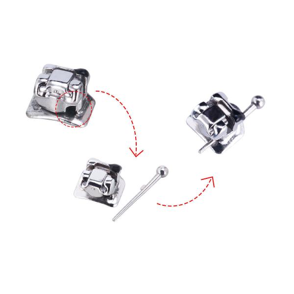 Dental Metal Self Ligating Braces , Orthodontic Damon Q Braces Mini Roth 022 Model