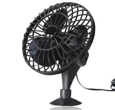 Black Plastic Mini Car Fan DC 12V Cooling Car Fan With Cigarette Lighter