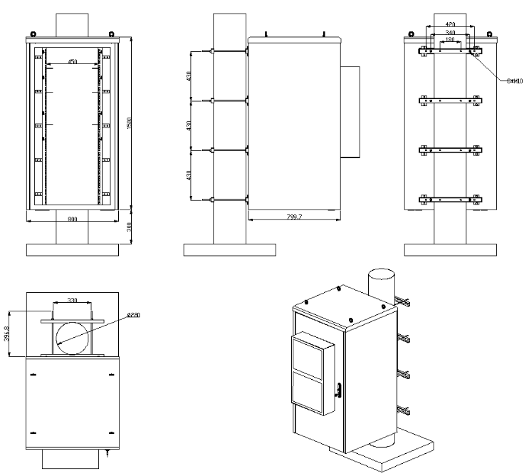 Пол - установленные на открытом воздухе шкафы связи изоляции шкафа PEF телекоммуникаций