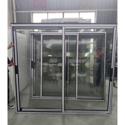 Double Glass Aluminum Sliding Window And Door 60 X 24 with Fiberglass Net